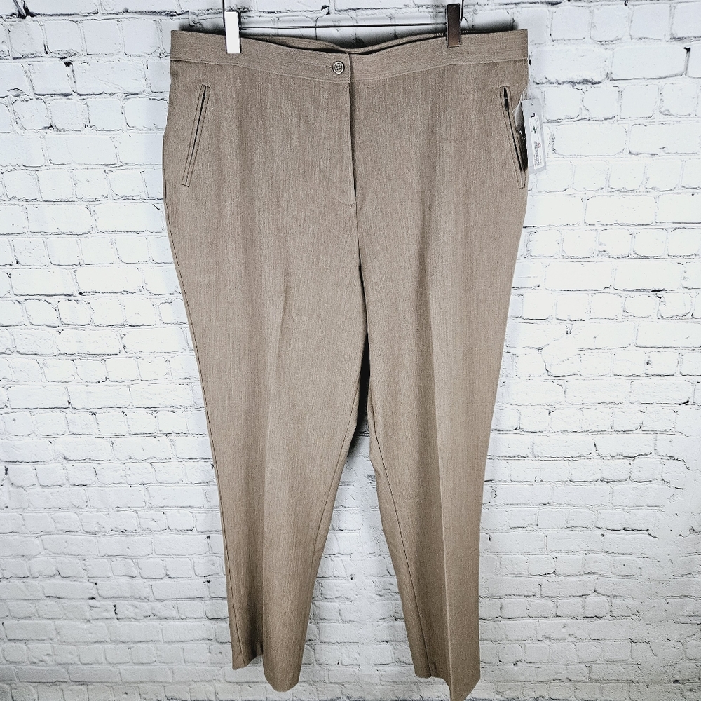 TANJAY | stretch waist taupe neutral trouser business pants